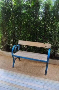 Empty wooden bench Stock Photos