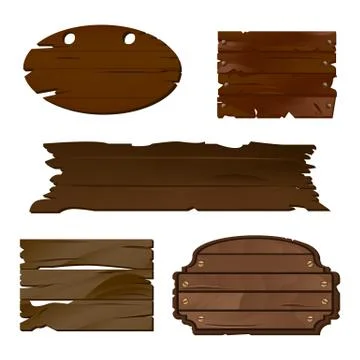 Empty Wooden boards in vector Stock Illustration