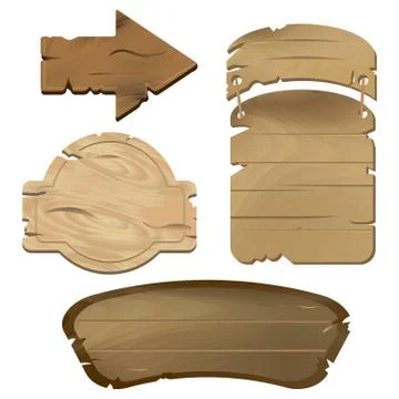 Empty Wooden boards in vector Stock Illustration