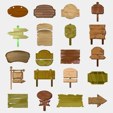 Empty Wooden boards in vector. Old texture Stock Illustration