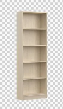 Empty wooden bookcase Stock Illustration
