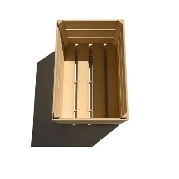 Empty wooden box Stock Illustration