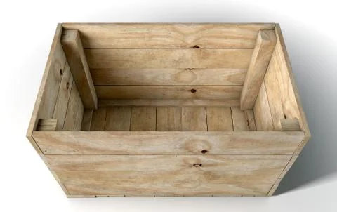 Empty Wooden Box Stock Illustration