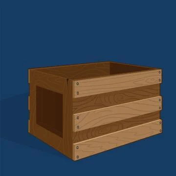Empty wooden box Stock Illustration