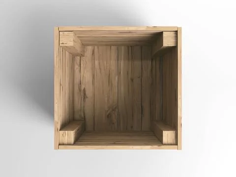 Empty Wooden Box Stock Illustration