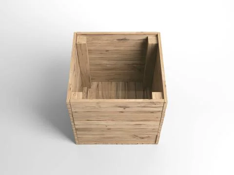 Empty Wooden Box Illustrazione stock