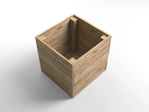 Empty Wooden Box Illustrazione stock