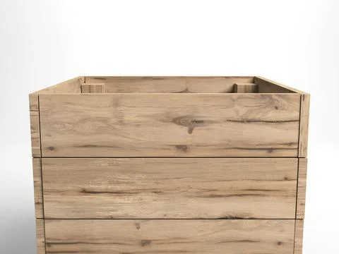 Empty Wooden Box Stock Illustration