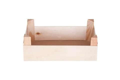 Empty wooden box Stock Photos