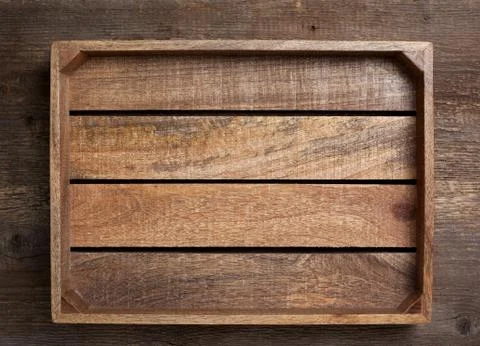 Empty wooden box Stock Photos
