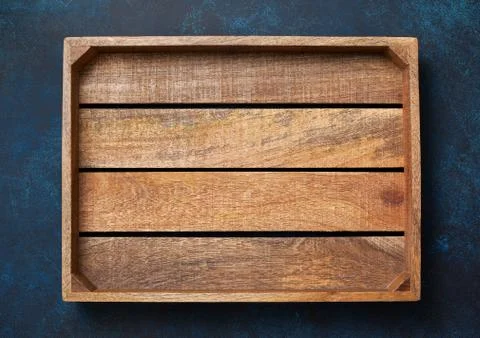 Empty wooden box Stock Photos