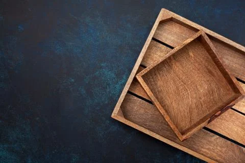 Empty wooden box Stock Photos