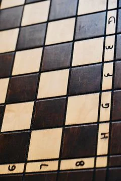 Empty Wooden Chessboard Pattern Background for Game Strategy and Design Stock Photos