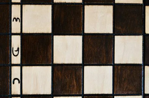 Empty Wooden Chessboard Texture Background Flat Lay Top View Stock Photos