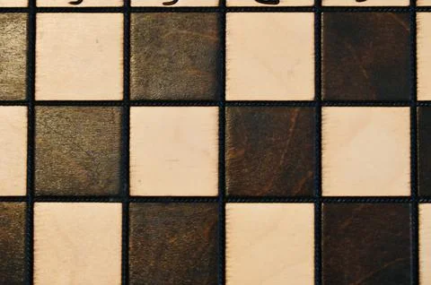 Empty Wooden Chessboard Texture Background Flat Lay Top View Stock Photos