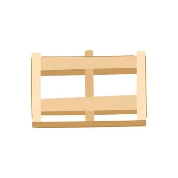 Empty wooden crate cartoon vector illustration Stock Illustration