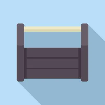 Empty wooden crate with handle, ready for shipping or storage Illustration