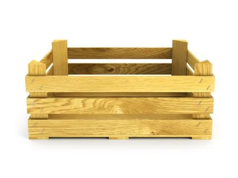 Empty wooden crate Stock Illustration