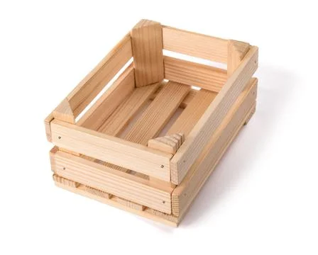 Empty wooden crate Stock Photos