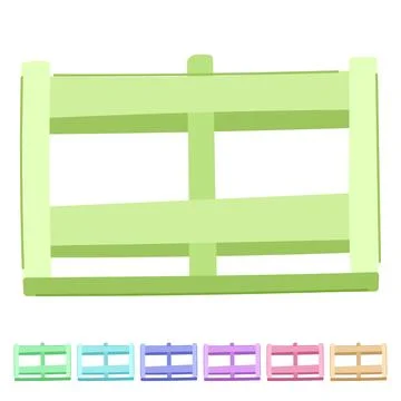 Empty wooden crate vector cartoon graphic Illustrazione stock