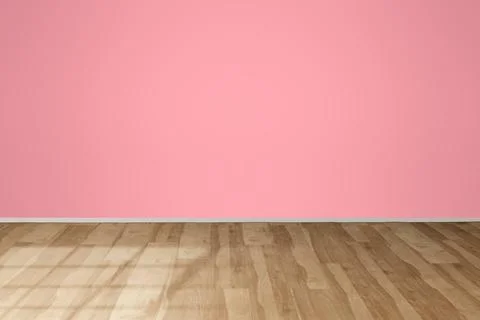 Empty wooden deck table over solid pink colors wallpaper background イラスト素材