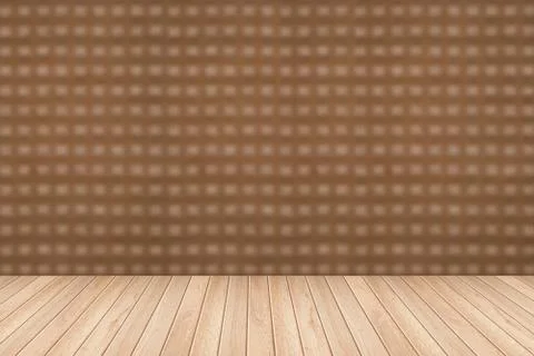 Empty wooden deck table for product montage Stock Photos