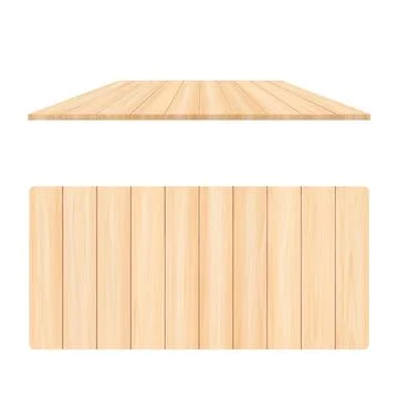 Empty Wooden Floor and Table Top Set Stock Illustration