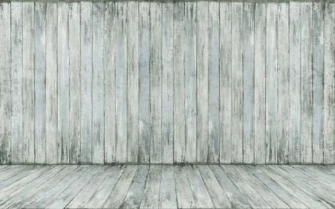 Empty wooden room Stock Illustration