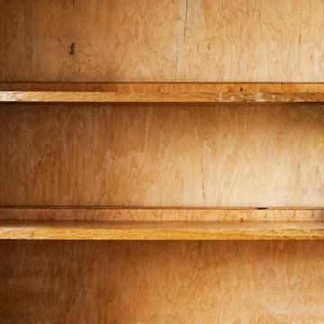 Empty wooden shelf Stock Photos