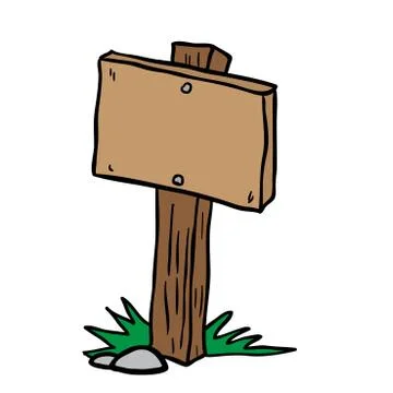 Empty wooden sign Stock Illustration