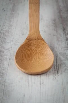 Empty wooden spoon Stock Photos