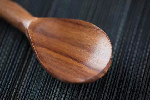 Empty wooden spoon Stock Photos
