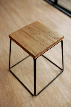 Empty wooden stool Stock Photos