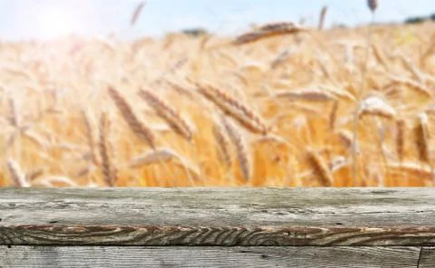 Empty wooden table background for display montages Stock-Fotos