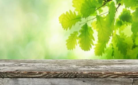 Empty wooden table background for display montages Stock Photos