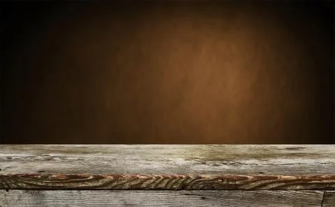 Empty wooden table background for display montages Foto stock