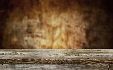 Empty wooden table background for display montages Stock Photos
