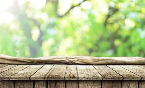 Empty wooden table background Stock Photos