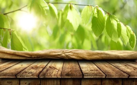 Empty wooden table background Stock Photos