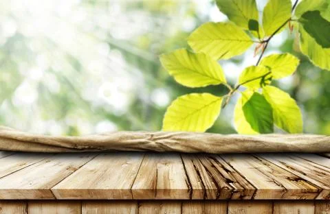 Empty wooden table background Stock Photos