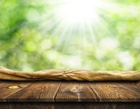 Empty wooden table background Stock Photos