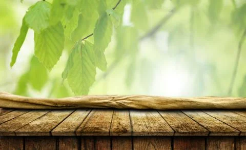 Empty wooden table background Stock Photos