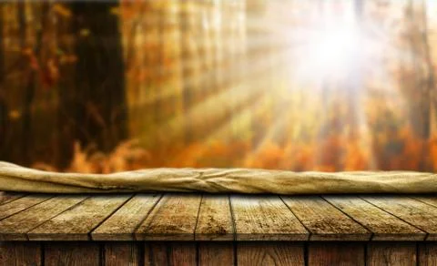 Empty wooden table background Stock Photos