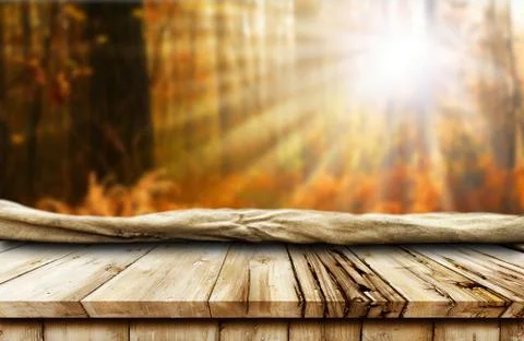 Empty wooden table background Stock Photos