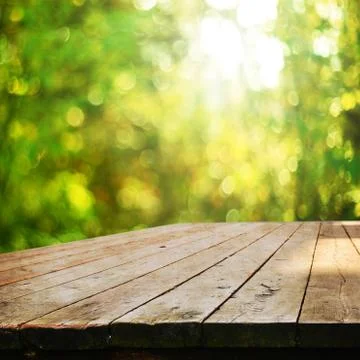 Empty wooden table background Stock Photos