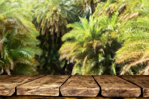 Empty wooden table background Foto stock