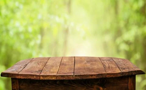 Empty wooden table background Stock-Fotos