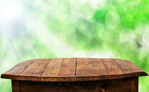 Empty wooden table background Stock Photos