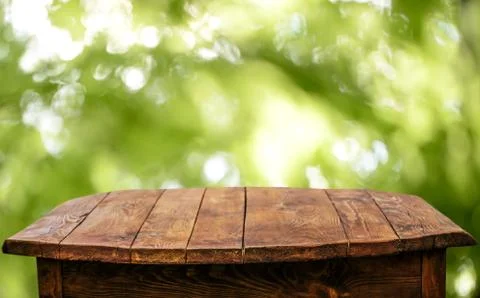 Empty wooden table background Stock Photos