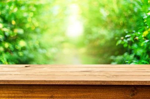 Empty wooden table background Stock Photos